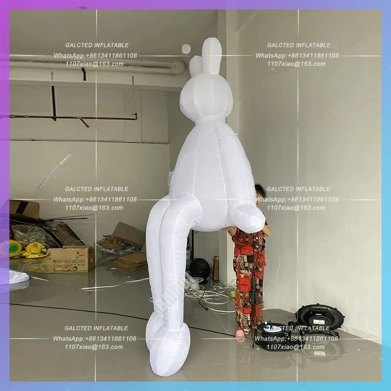 mid-autumn Festival drainage door Inflatable cartoon White Rabbit Model advertising can be customized logo props