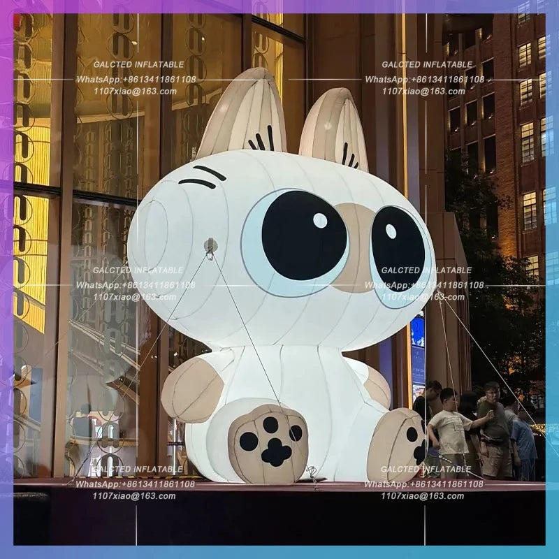 Lucky Cat Siamese Cat Pet Festival Bar Inflatable cartoon cat Air Model big-eyed Stage Music Festival Night Light advertisement