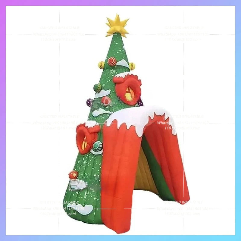 inflatable tree home children playground 2025 christmas decoration balloon house new santa claus gift tent house