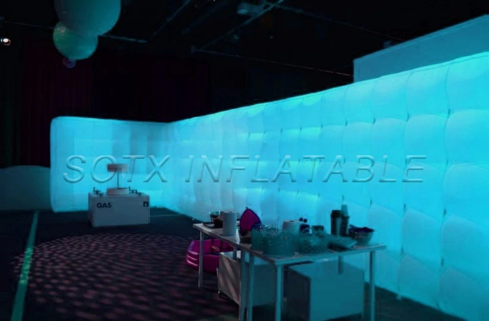 Fair Decorations New Style Excellent Square LED Inflatable Exhibition partition Wall For