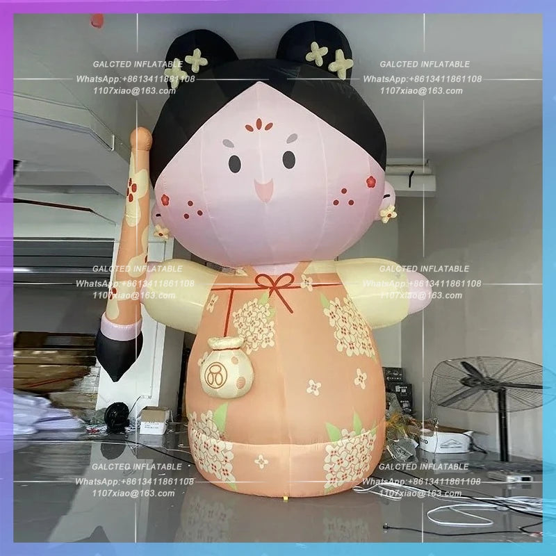 xiaodouyuan Osmanthus mid-autumn Inflatable cartoon Hanfu Doll Model Festival take a brush Tang dynasty dress Chinese style girl
