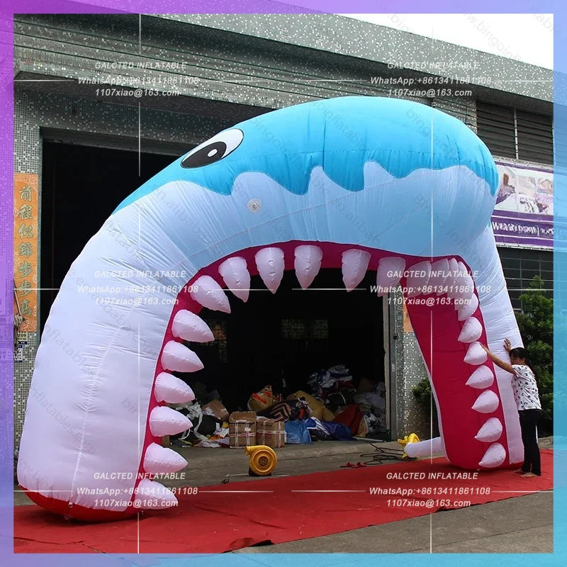 Fish Crab Lobster Balloon Giant Inflatable Shark Mouth Arch Large  Cartoon Ocean Themed Props for Decoration