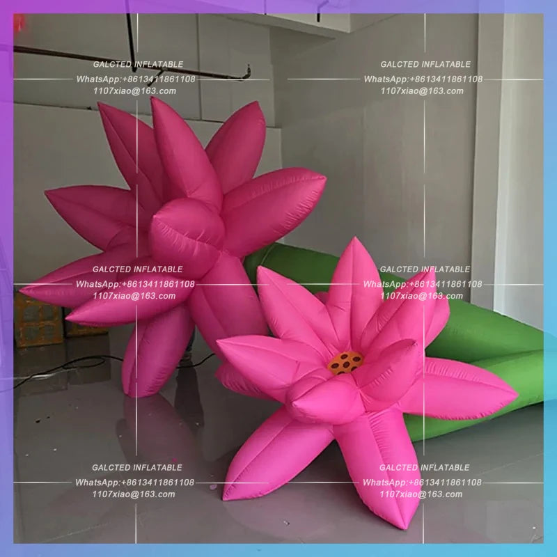 Chinese lighting decorative ads Inflatable Lotus Air Model Outdoor Park campsite Chinatown can be customized