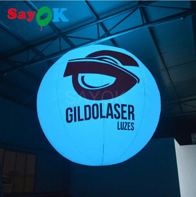 1.5m Inflatable LED Balloon Logo Customized Inflatable Hanging Ball for Concert Wedding Exhibition Events
