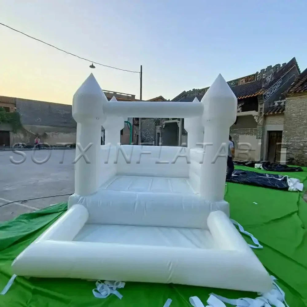 For Party Event Mini Toldder White Inflatable Bounce House Kids Commercial Jumper Bouncer Wedding Bouncy Castle With Ball Pit