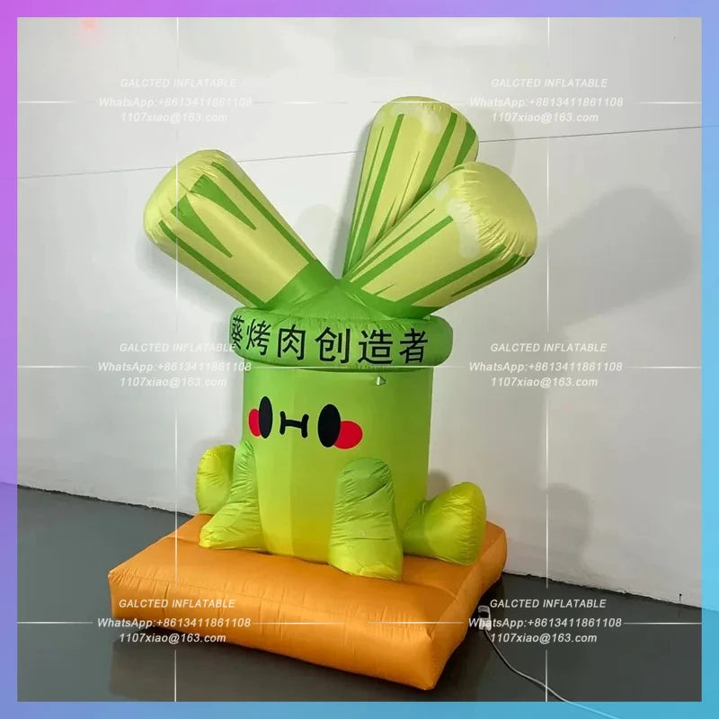 model onion okra farm mascot Inflatable vegetable sprite gasIP image custom bar parade props lighting layout