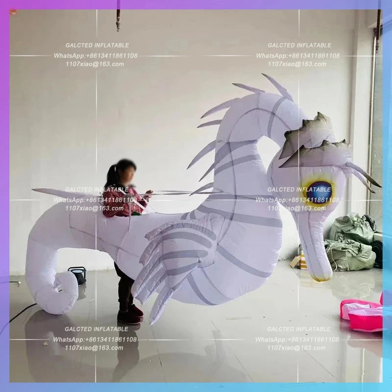 Walking Parade Halloween night club 3M inflatable Seahorse Air Model stage interactive atmosphere props