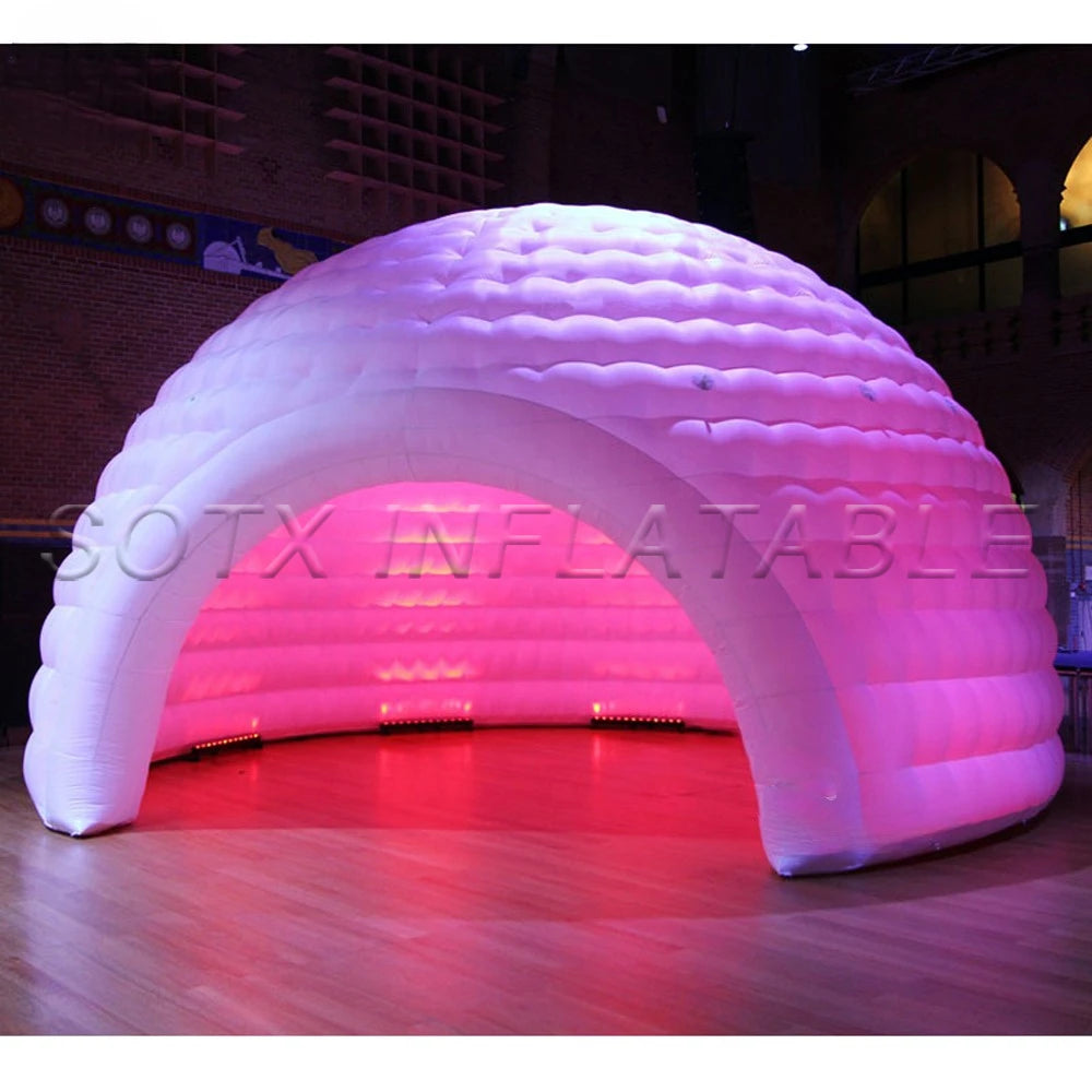 For Party Wedd Original Special Giant LED Inflatable Dome Tent With Big Opennings Blow Up Air Marquee Outdoor Icegloo House Tent