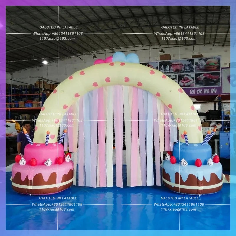 Inflatable Archway 4.5x3 meters Blow-up Party Birthday  Balloon Arch Stand Inflatable For Children-Toys