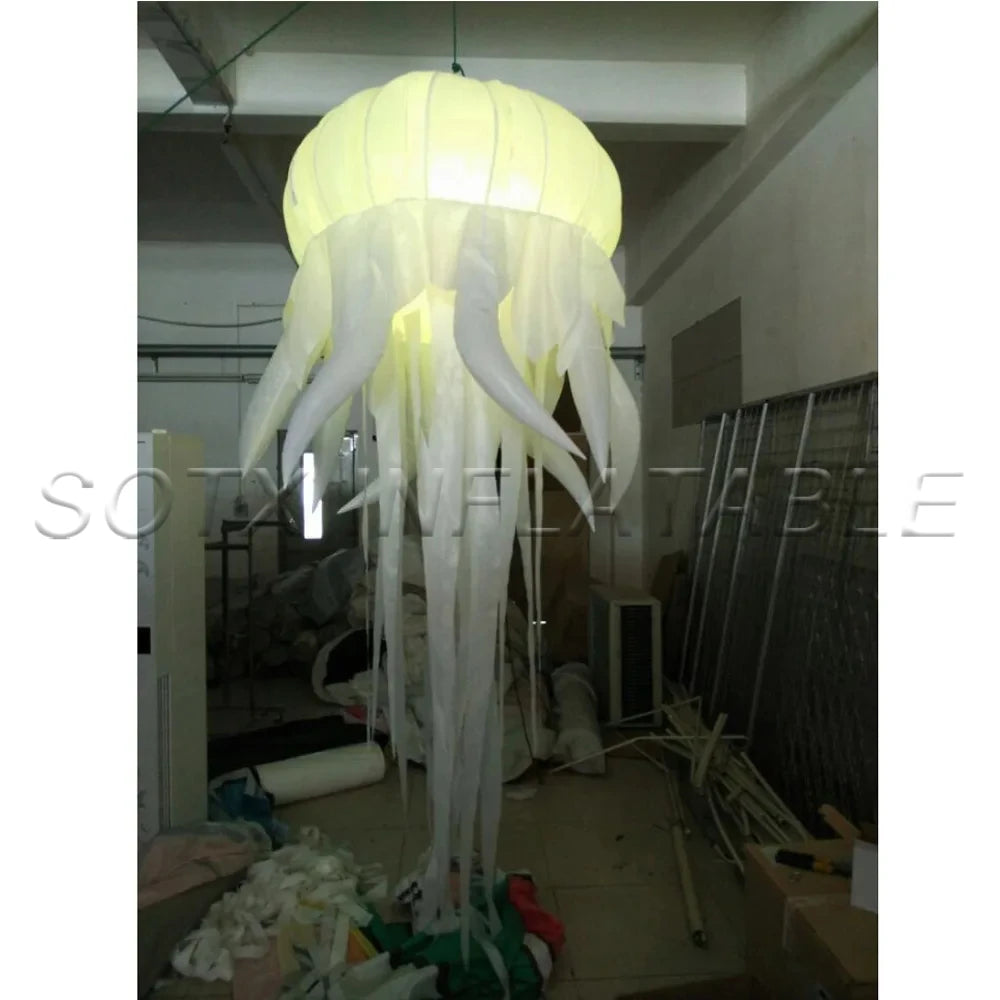 For Party Decoration Giant Inflatable Led Jellyfish Hanging Lighting Medusa Balloon Inflatable Octopus Tentacles