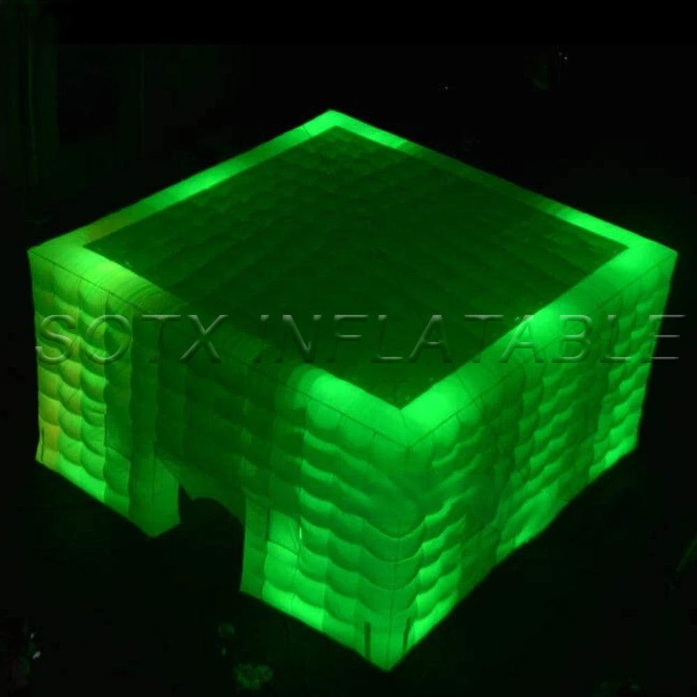 Customized For Usa 2024 New Arriver 8x8x4m White Inflatable Cube Tent Cubic Marquee House Square Party Wedding Cinema Building