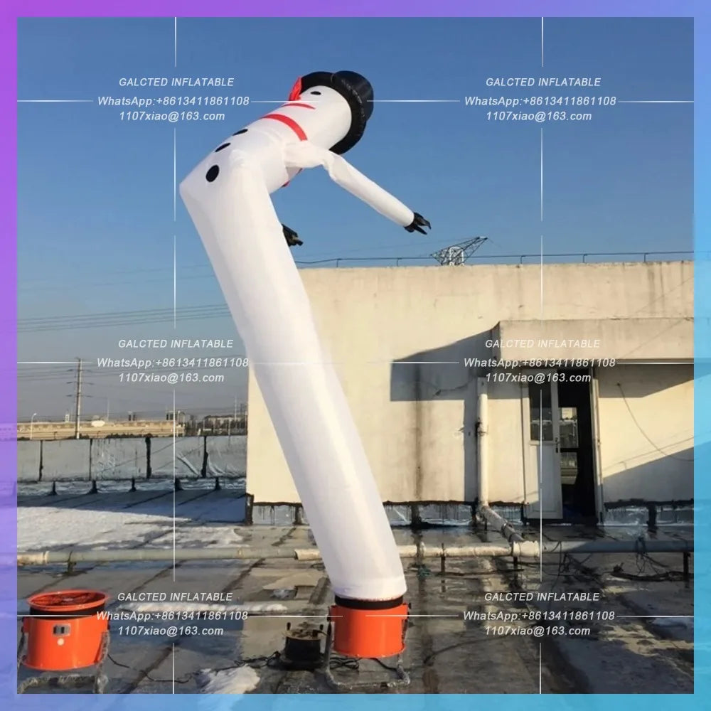 Inflatable Christmas Snowman Air Dancer Outdoor Funny  with Blower Single Leg Air Tube Sky Dancing Man for Holiday Decoration