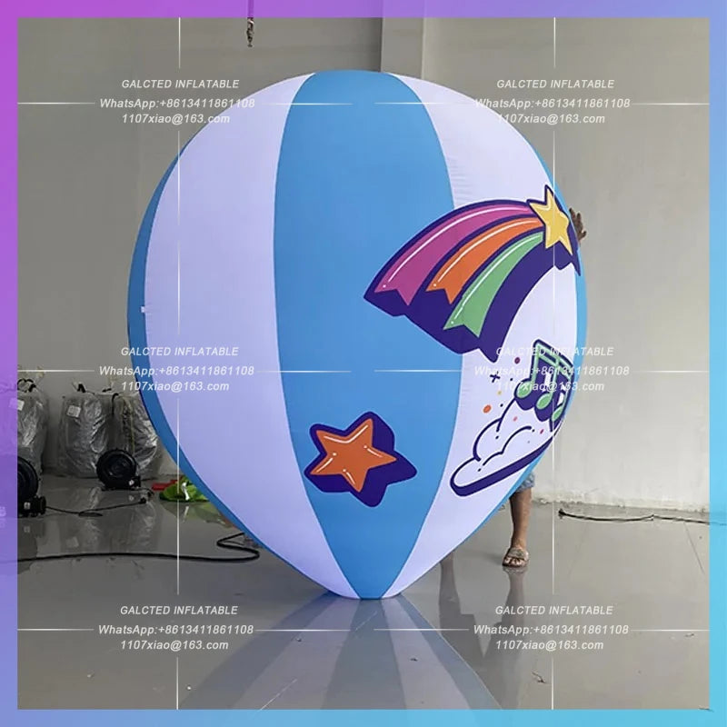 park scenic campsite atmosphere props Inflatable hot air balloon model stage bar performance night lights, custom patterns