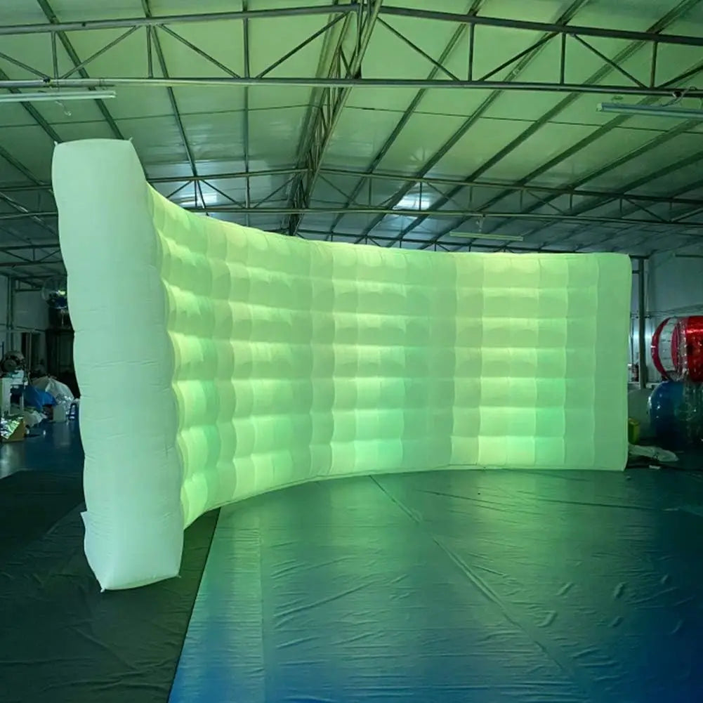 Presentations Workshop 8m Giant Inflatable Curved Wall Tent Backdrop Inflatable Partition Wall for Events Trade Fairs
