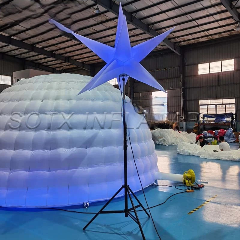 Wedding Party 1.5mDia. Inflatable Star Balloon with Stand Tripod Decoration, Lighting for Event Advertising,