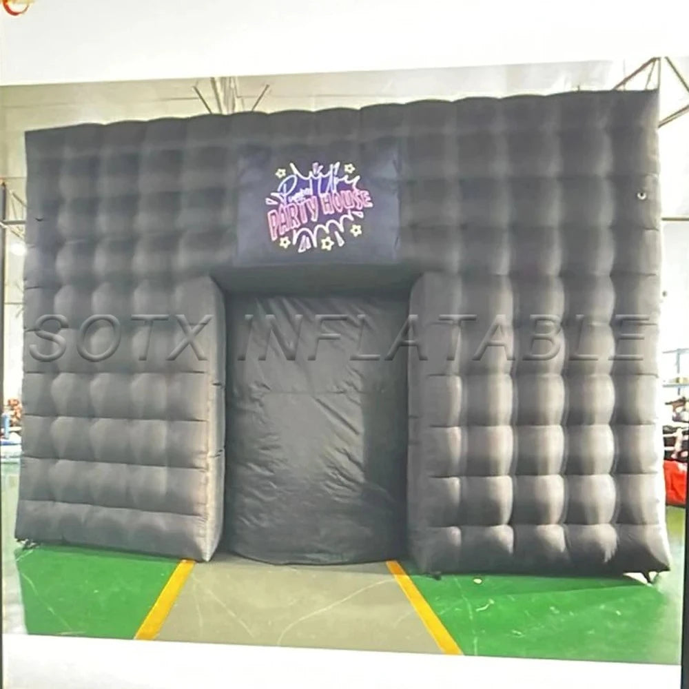 Giant Mobile Room Structure With Do Customized Black Rubik Inflatable Cube Tent Large Event Showroom Wedding Party Marquee