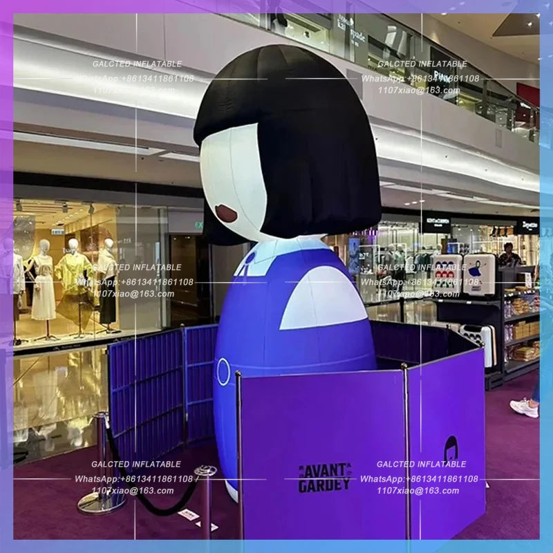 Mannequin Theme Halloween Inflatable cute cartoon faceless theme park chinese-japanese horror room atmosphere lighting layout