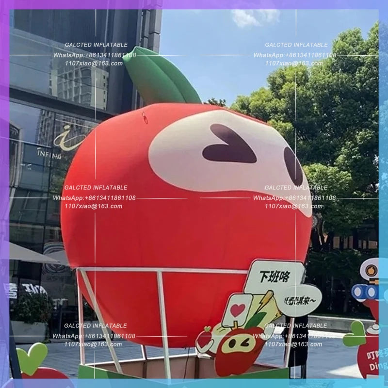 fruit and vegetable crops enterprise Q inflatable apple and carrot air model IP mascot custom lighting advertising props