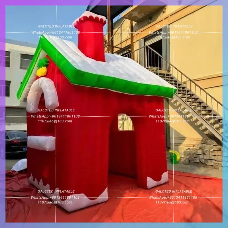 inflatable home giant festive children Red christmas  home for new year home decoration