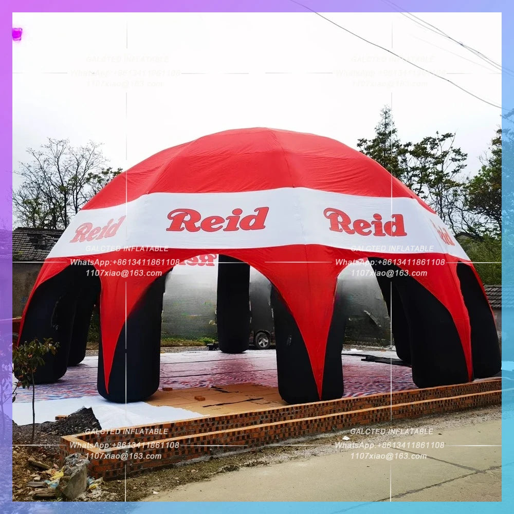 Trade Show Inflatable Dome Tent Fabric 12m Large Inflatable Spider Tent With Print,Air Canopy Marquee Gazebos For Outdoor Events