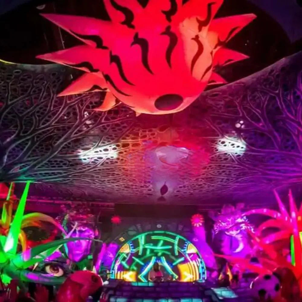 Glow Inflatable Spiky Balls,light-up Inflatable Spike Led Star For Party Wedding Nightclub Ceiling Hanging Decoration