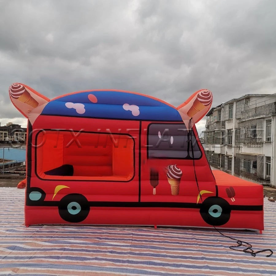 Vendor House for Sale Customized Mobile Inflatable Ice Cream Van Ice Cream Sale Stand Stall Ice Slush