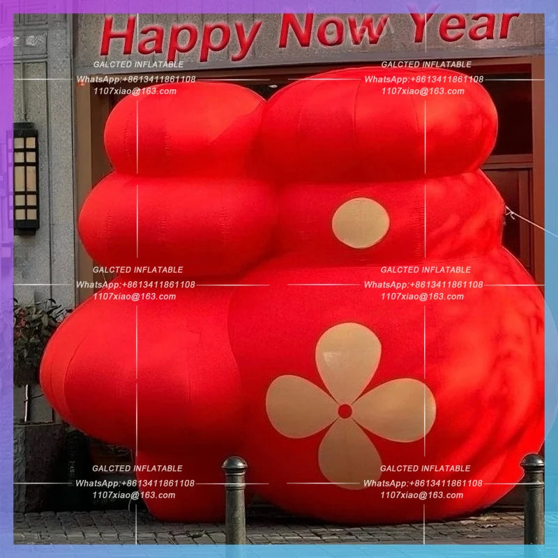 inflatable red lantern huge cartoon Chinese snake year lucky lanterns shop restaurant Chinatown decoration