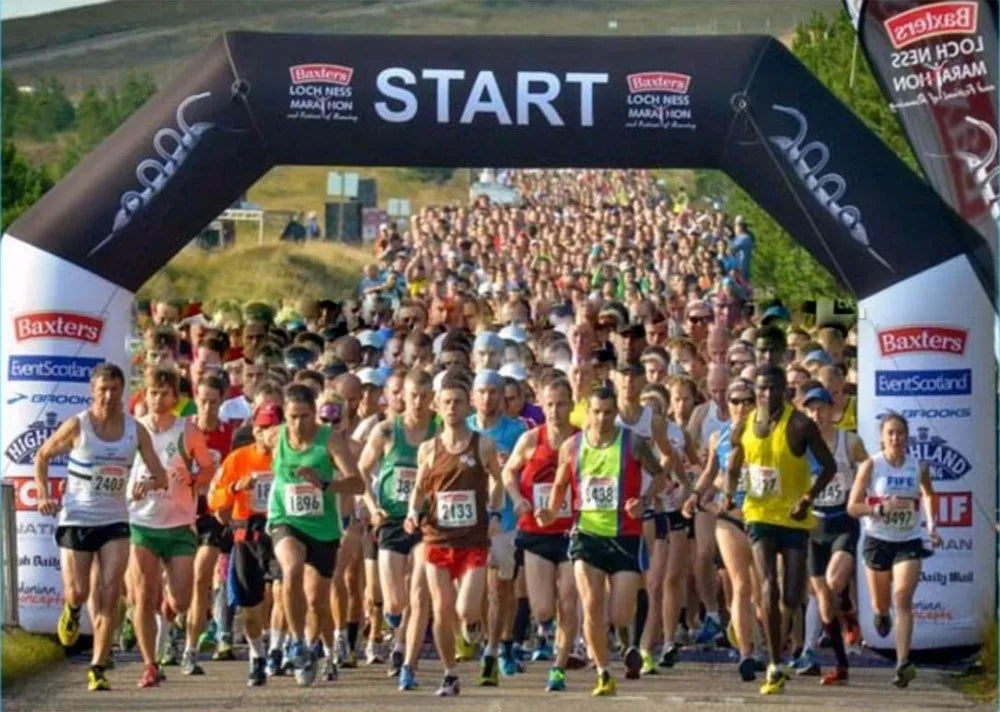 Events in UK 6m L x 4m H Inflatable Black Start Line with Logo Printing for Race