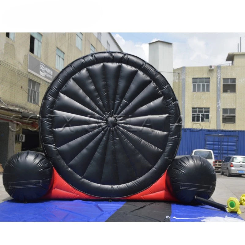 Sport Game Party 5mH PVC Inflatable Soccer Darts Board Giant Inflatable Football Darts Dartboard Games with Footballs for