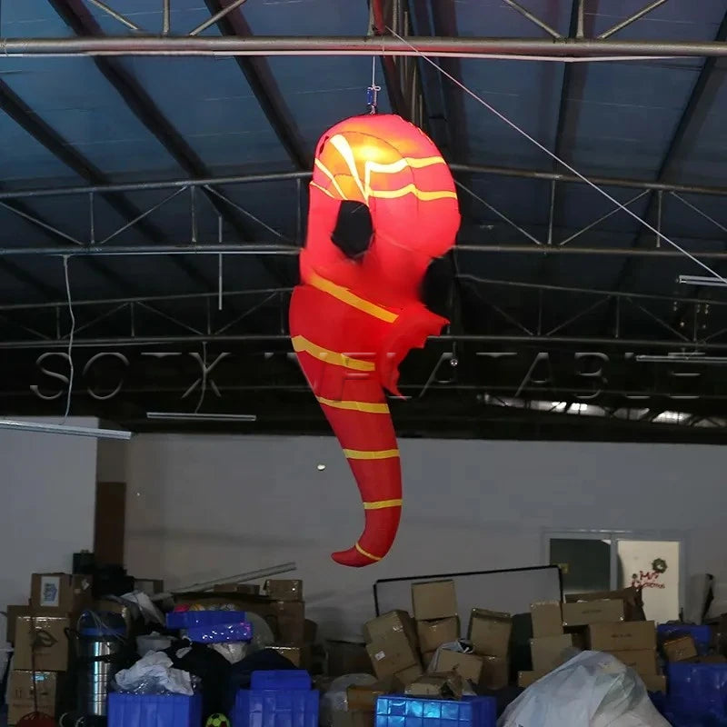 Blower for Bar Concert Club 6.56ftH Giant Inflatable Seahorse Inflatable Seahorse Model with Remote Controller Inner Air