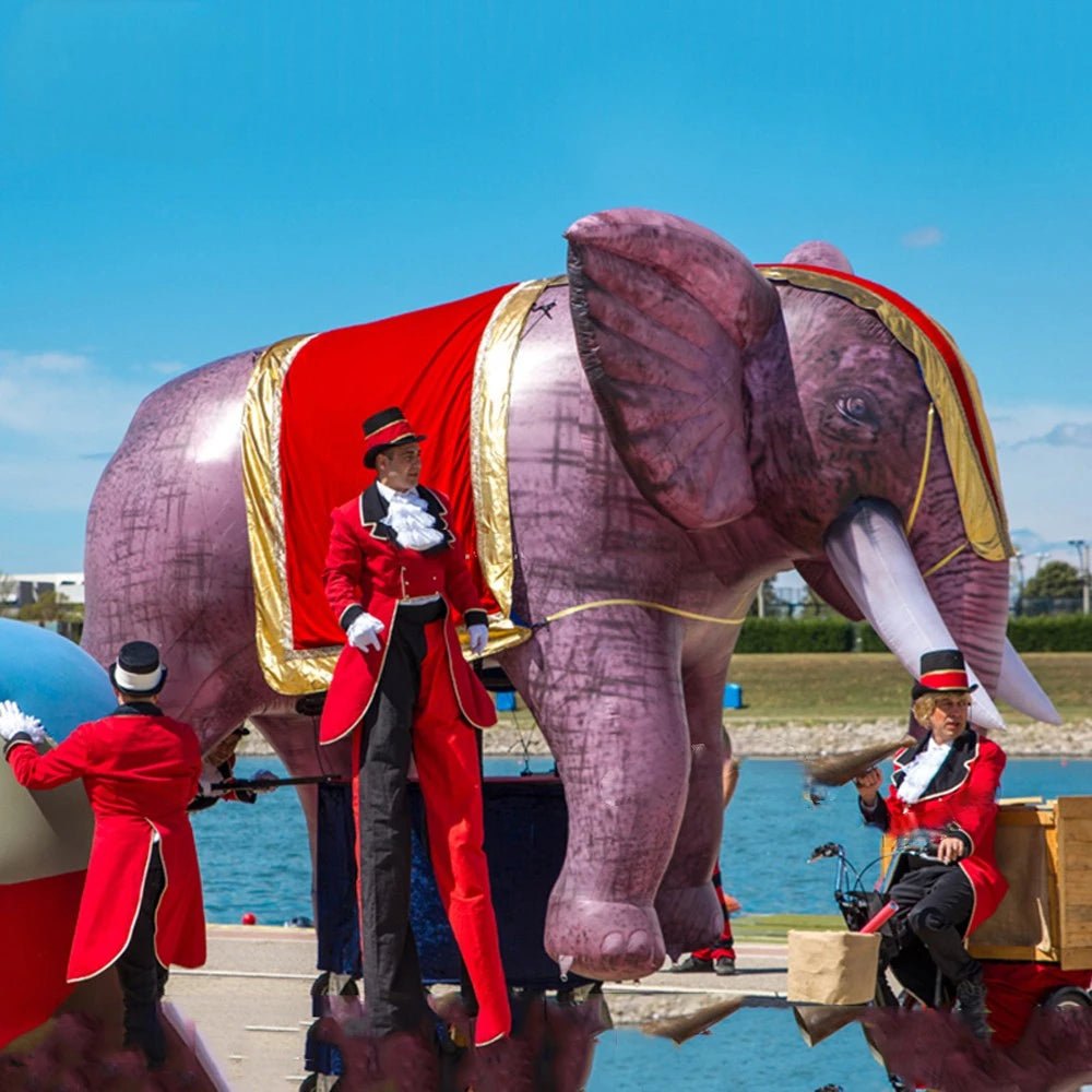 Parade Event Advertising Outdoor 5m16ft Customized Large Inflatable Elephant Cartoon Animal Model For Circus Decoration
