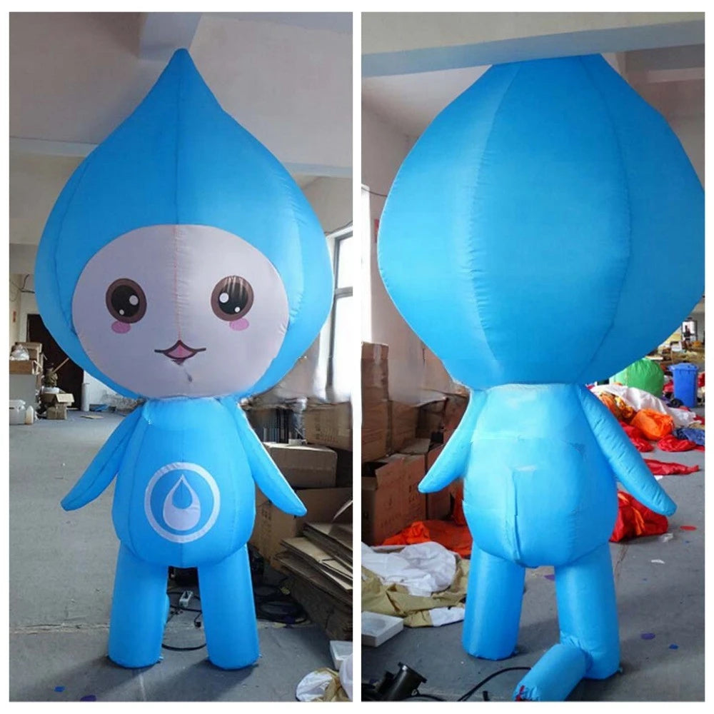 protection On Earth day inflatable advertising item Blue inflatable drops boy with tears for water resources
