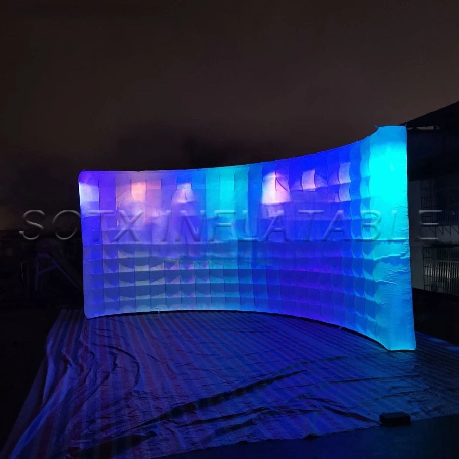 Lighting Spotlights 6mW x 3mH Inflatable Photo Wall DJ Booth Backdrop Logo Ground with LED