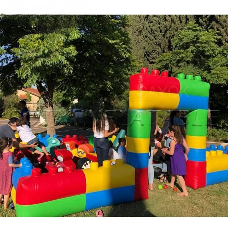 Outdoor Indoor Park 4M/8M Inflatable Gaga Ball Pit Playground Inflatable Fence Field with PVC Mat for Kids Toddlers