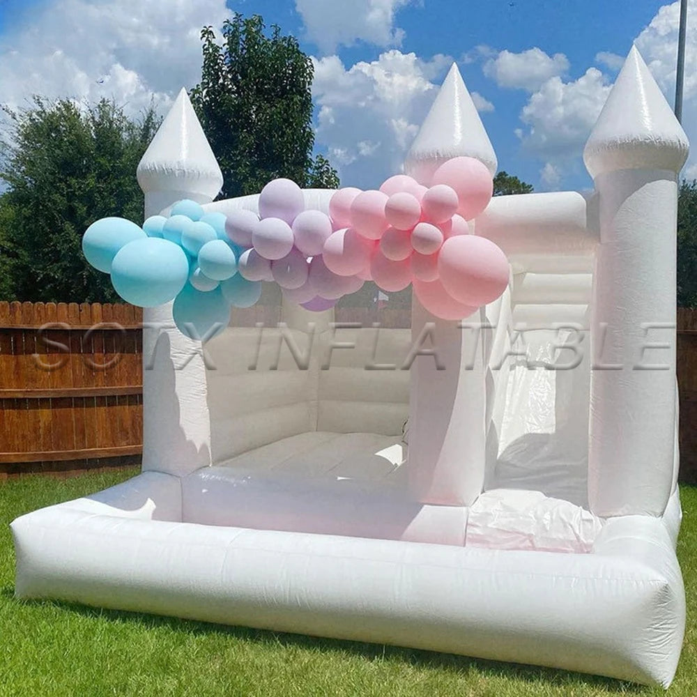Ball Pit Pool Bouncy Castle For Party Good Selling Commercial Wedding White Bounce House Inflatable Bouncer With Slide And