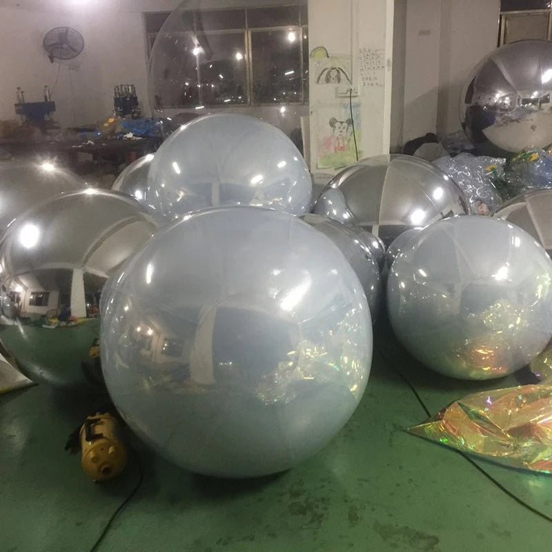 purple red Gold green white orange Sliver inflatable Mirror Ball Sphere Home Yard bar shopping mall christmas party Decoration