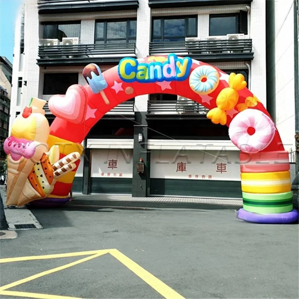 Halloween Decoration Outdoor Inflatable Clown Arch Circus Entry Decor Giant Clown Model Entrance Archway Welcome Door Gate For