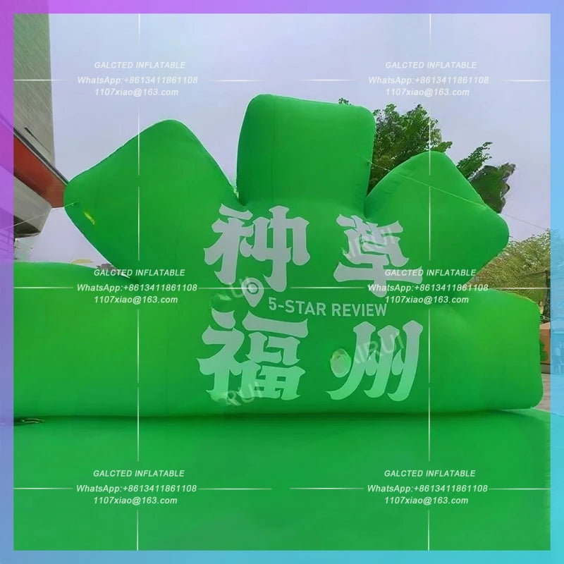 grass flower store music club New arrival inflatable grass square huge cartoon theme event decoration
