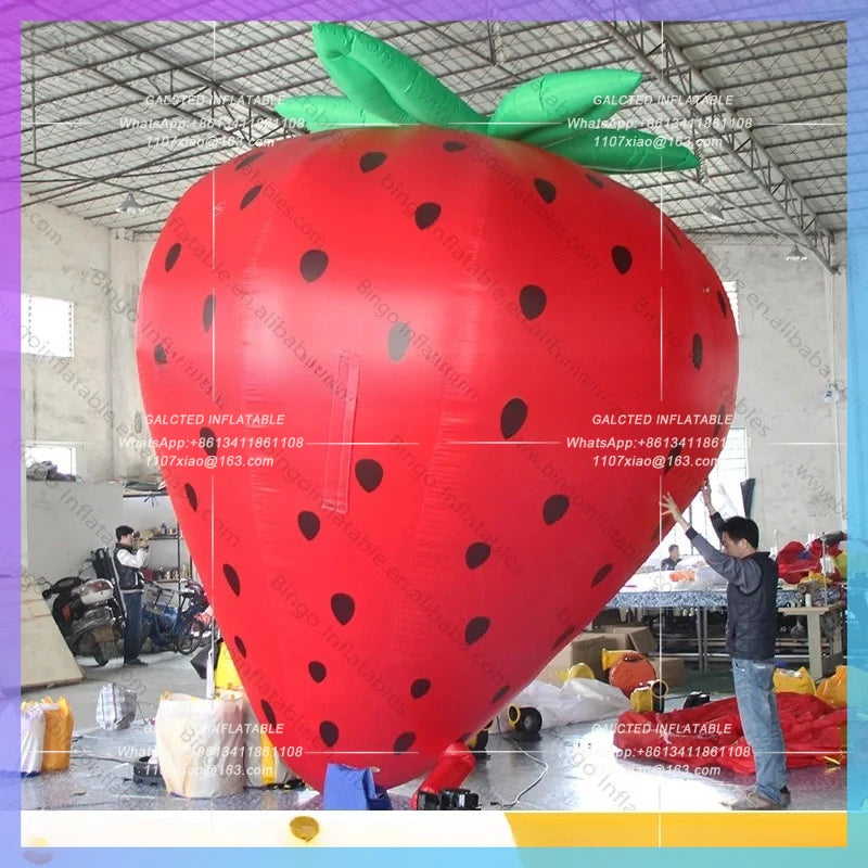 Inflatable Fruit Replica Giant Customized 3m/4m High Inflatable Strawberry Balloon Children toy for Advertising Toy