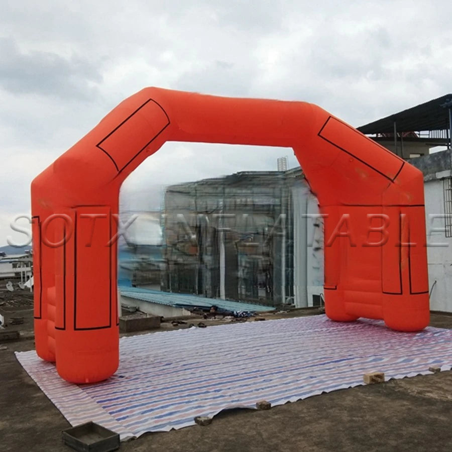 archway for USA 6m w Orange standing freely Athletic arch balloon inflatable entryways angular tube
