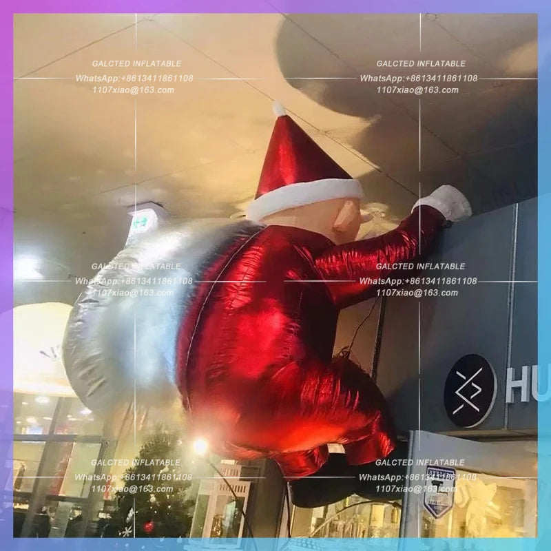 Inflatable Santa Claus Hot Sales Custom Sizes Inflatable Cartoon Character Christmas Santa Claus For Advertising Decoration