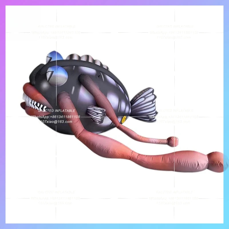 anglerfish lantern fish aquarium Inflatable mock-up deep-sea fish model  stage performance atmosphere lighting props