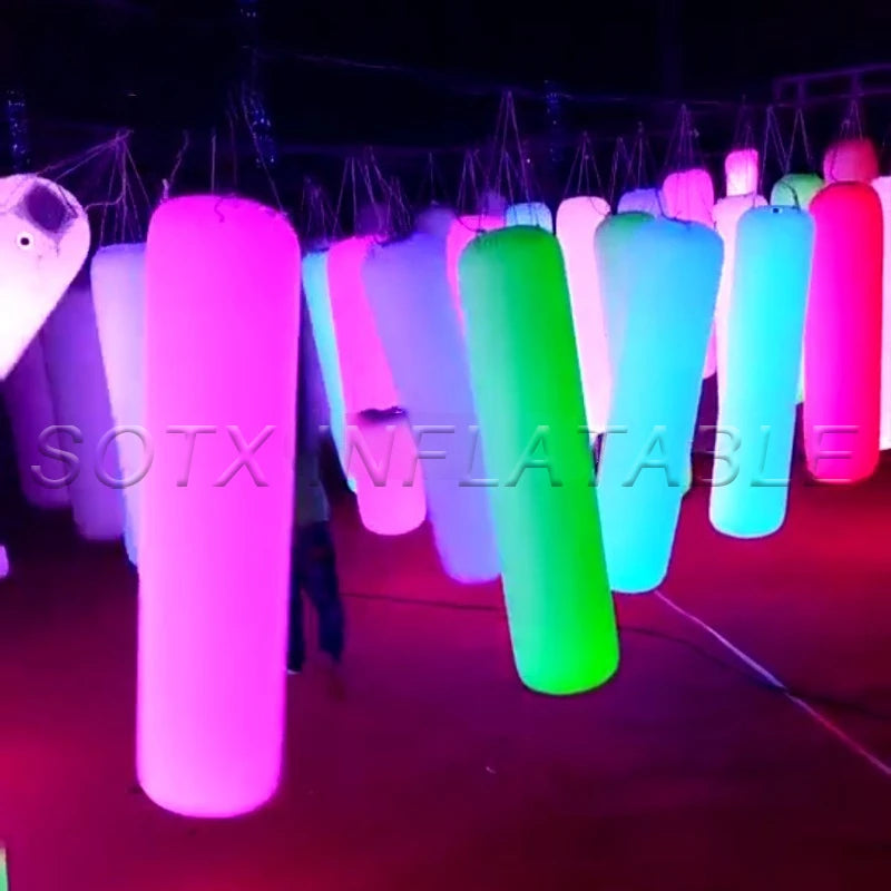 Toy for Advertising Party 1pc 5ft Inflatable Lighting Pillar Column PVC Tapping Touch Tube Pat To Change Color Interactive