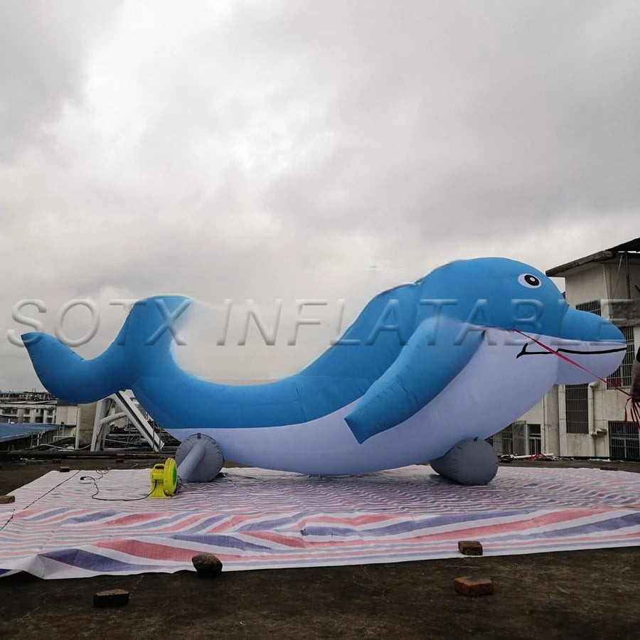 Aquarium Store Open Long giant outdoor advertising item inflatable Dolphin for event and show or