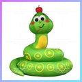 inflatable snake green cartoon Long oxford material snakes cauliflower snake with apple