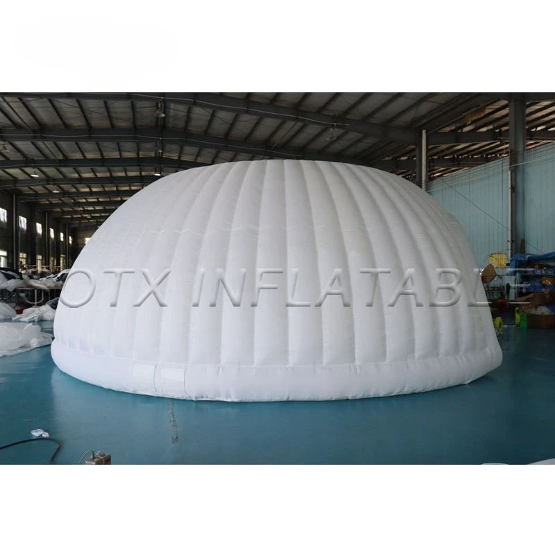 Wedding Show Decoration 8x3.2mH Giant Inflatable Roofless Igloo Dome Tent Inflatable Igloo Panorama Tent for Events Party