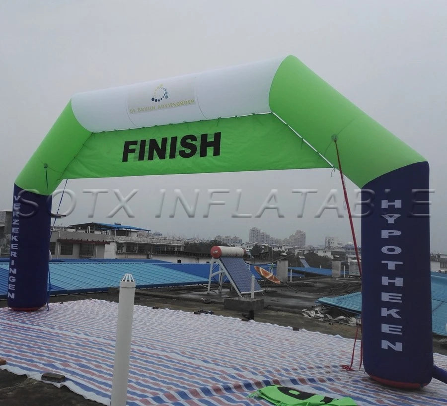 for Advertisement 8mWx4.5mH Custom Inflatable Arch with Removable Start and Finish Banner