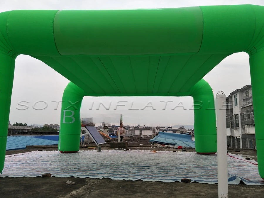 Trade Show Use 6mLx5.75mWx3mH Cool Green Four Legs Inflatable Tent For Commericial Event /