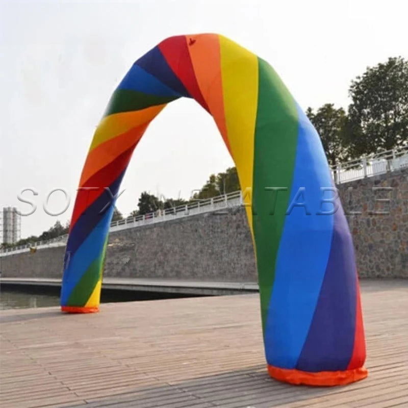 Sell light 12x6m large inflatable rainbow arch (with blower) party advertising door event inflatable arch