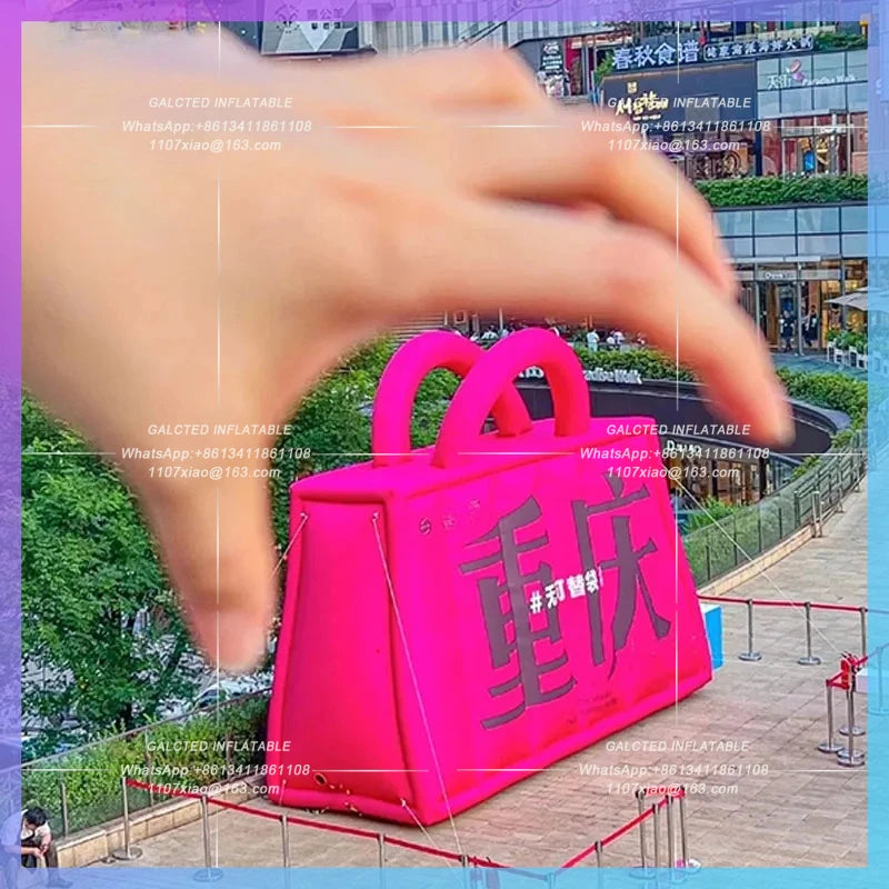 handbag Pink Bag Lady Bao tote bag Inflatable cartoon simulation bag air mold enterprise logo custom city landmark photo